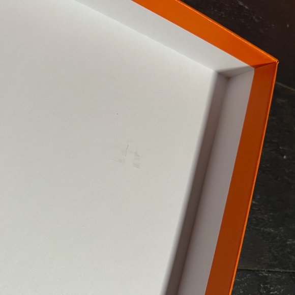 Hermes medium shoe empty box case decoration storage orange - Picture 11 of 11